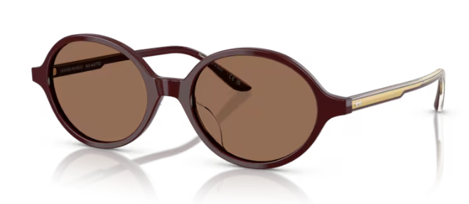 Oliver Peoples 0OV5574SU 2000c 178973 Burgundy Brown Oval Women's Sunglasses