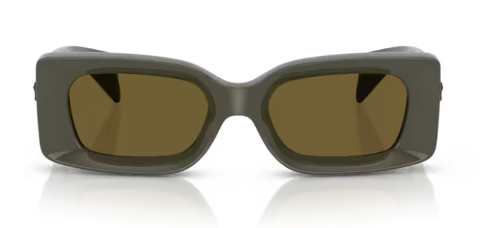 Versace 0VE4474U 549173 Dark Olive/Dark Brown Rectangular Men's Sunglasses