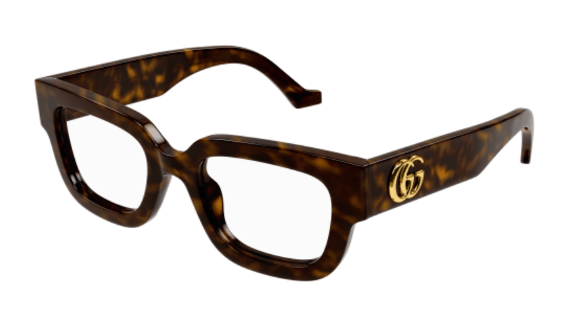 Gucci GG1548O 005 Havana Oversized Square Women Eyeglasses