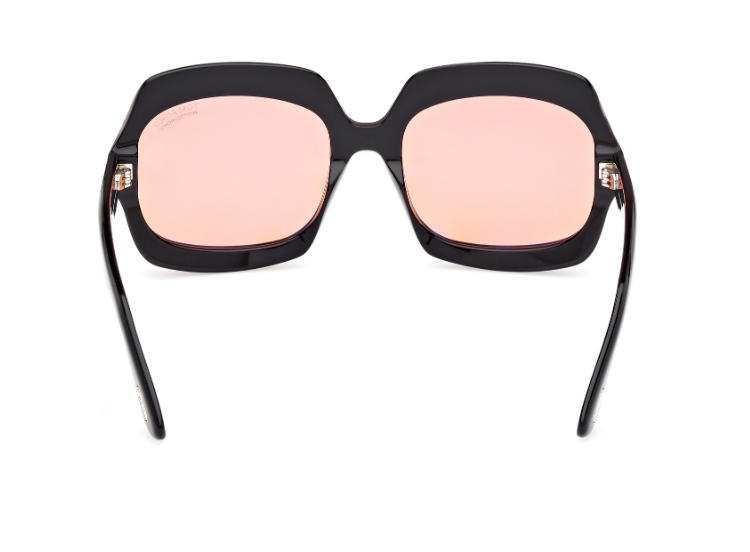 Tom Ford REN FT1155 05E Shiny Black/Black Square Women's Sunglasses