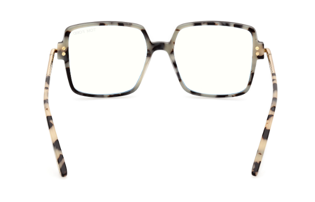 Tom Ford FT5915 005 Black/Monocolor/Clear Square Women's Eyeglasses