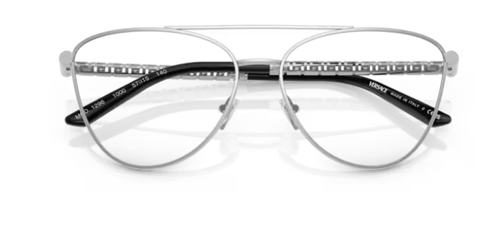 Versace 0VE1296 1000 Silver 55mm Cat-Eye Women's Eyeglasses