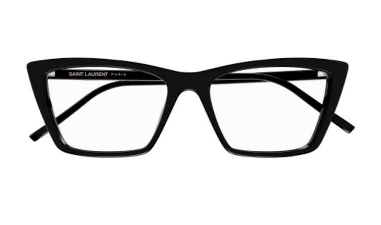 Saint Laurent SL 737 MICA THIN OPT 001 Black Thin Cat Eye Women's Eyeglasses