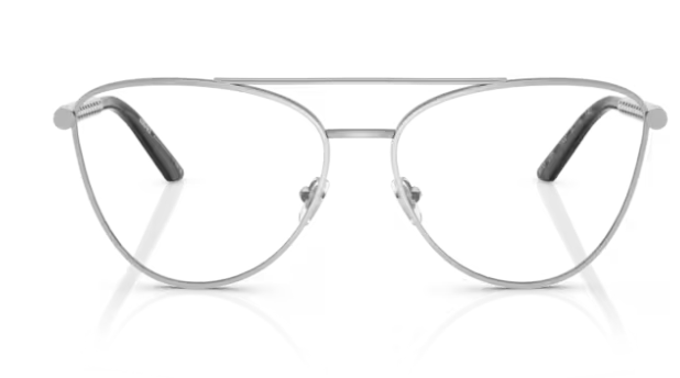 Versace 0VE1296 1000 Silver 55mm Cat-Eye Women's Eyeglasses