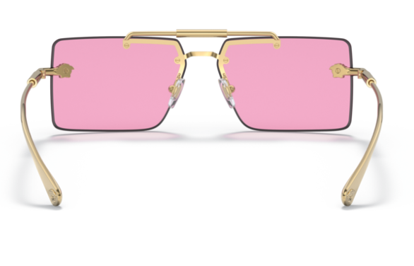 Versace 0VE2245 1002-5 Gold/Fuchsia Rectangular Women's Sunglasses