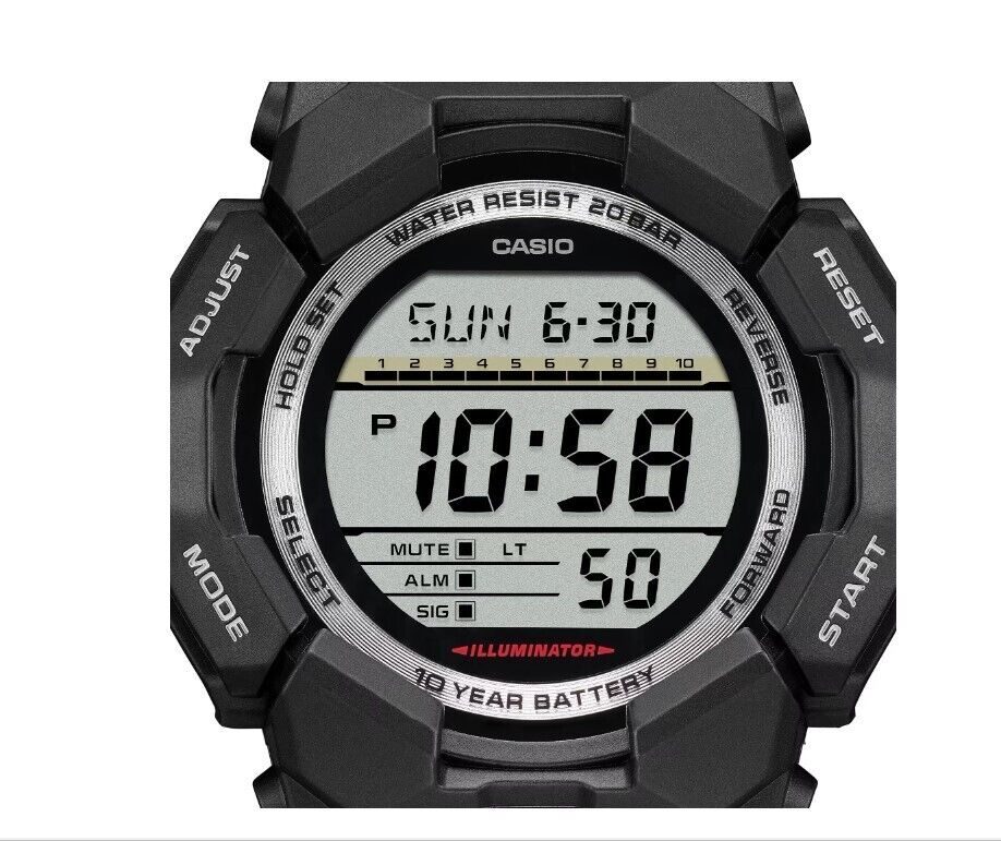 Casio G-Shock  Digital  Large Case Black Quartz Watch GD010-1CR