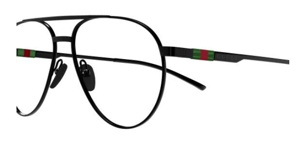 Gucci GG1679O 003 Black Soft Square Men's Eyeglasses