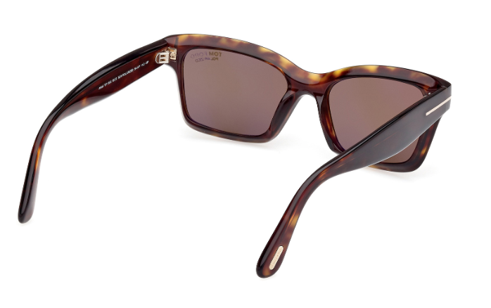 Tom Ford Mikel FT1085 52H Black-Dark Havana/Brown Polarized Women's Sunglasses