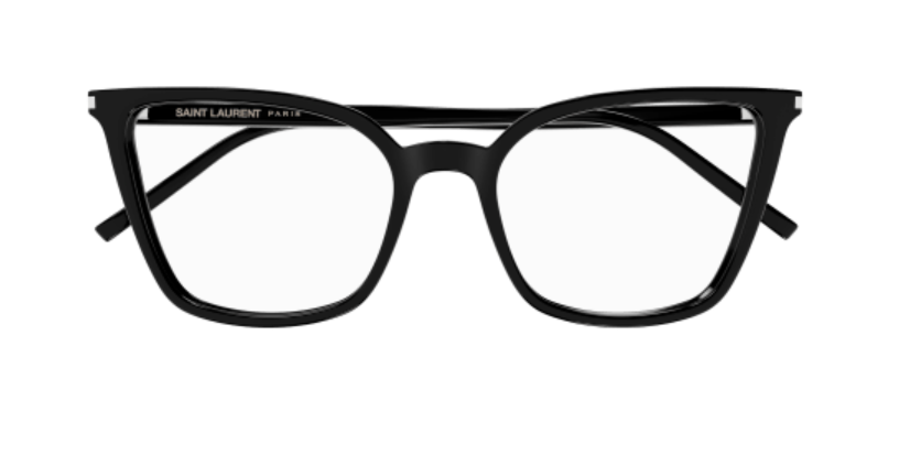 Saint Laurent SL 669 002 Black Cat-Eye Women's Eyeglasses