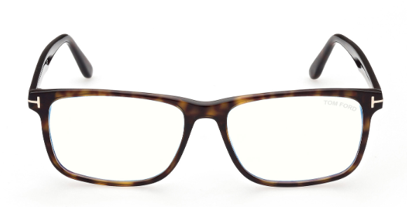 Tom Ford FT5752 B 052 Dark Havana / Clear Square 53 mm Men's Eyeglasses