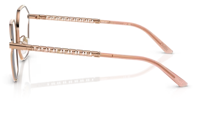 Versace 0VE1299D 1412 Rose gold Soft Square Semi-Rim Square Women's Eyeglasses