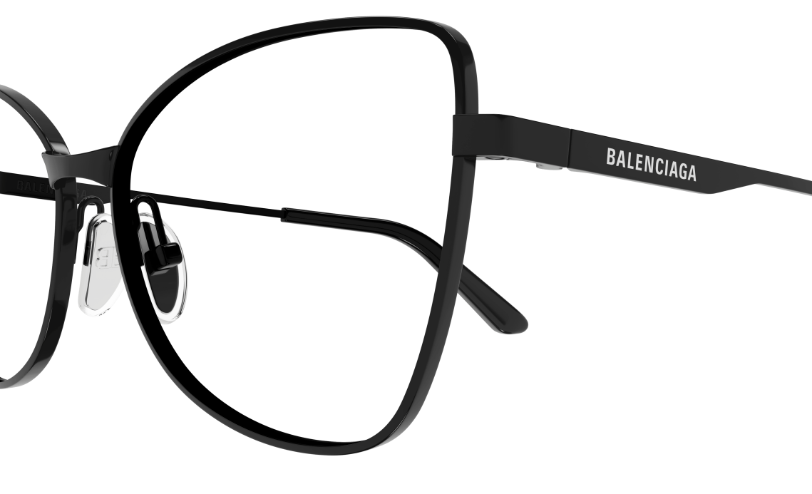 Balenciaga BB0282O 001 Black Cat eye Men's Eyeglasses