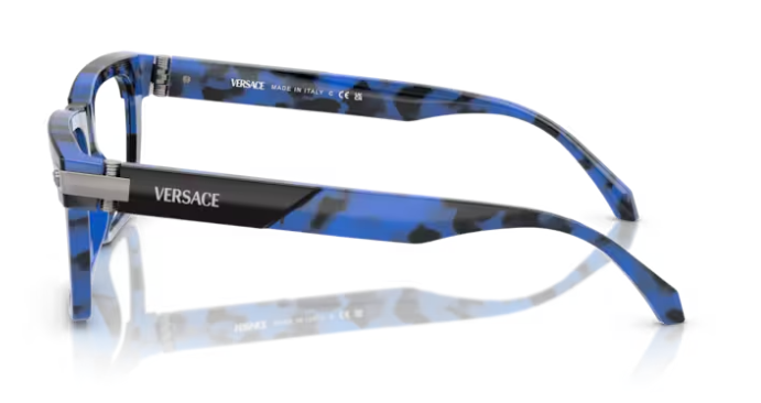 Versace 0VE3354 5460 Black Havana Blue 53mm Men's Eyeglasses