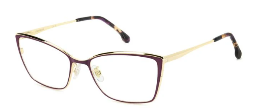 Carrera 3047 T1W Plum/Gold Rectangular Women's Eyeglasses