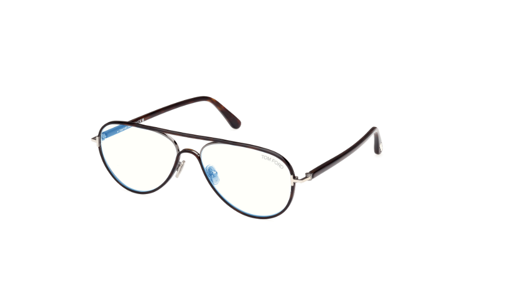 Tom Ford FT5897 052 Dark Havana Oval Men's Eyeglasses