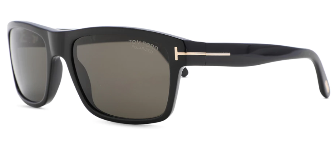 Tom Ford FT0678 01D Black /Grey Rectangle Polarized Men's Sunglasses