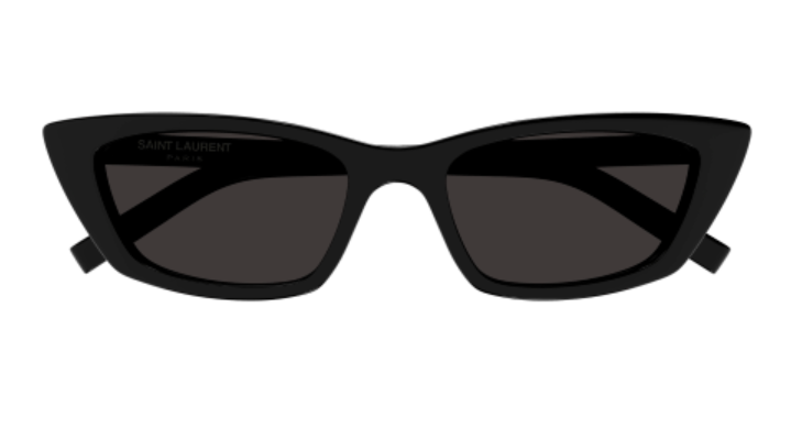 Saint Laurent SL 277 009 Black/Black Narrow Cat-Eye Women Sunglasses