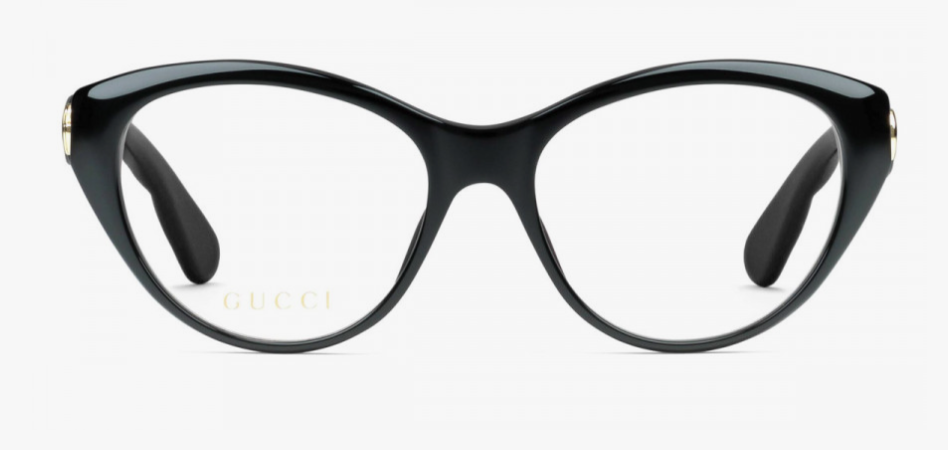 Gucci GG0812O 001 Black/Clear Cat Eye Women's Eyeglasses