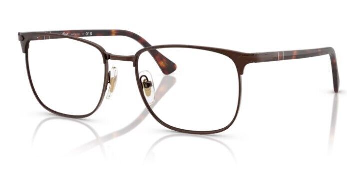 Persol 0PO1021V 1124 Brown/ Clear Square Shape 55mm Unisex Eyeglasses