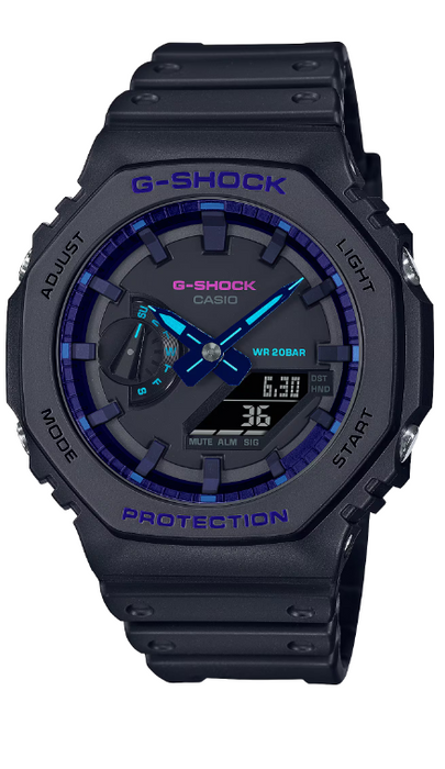 Casio G-Shock GA-2100 Analog Digital Series Black Dial Men's Watch GA2100VB-1A