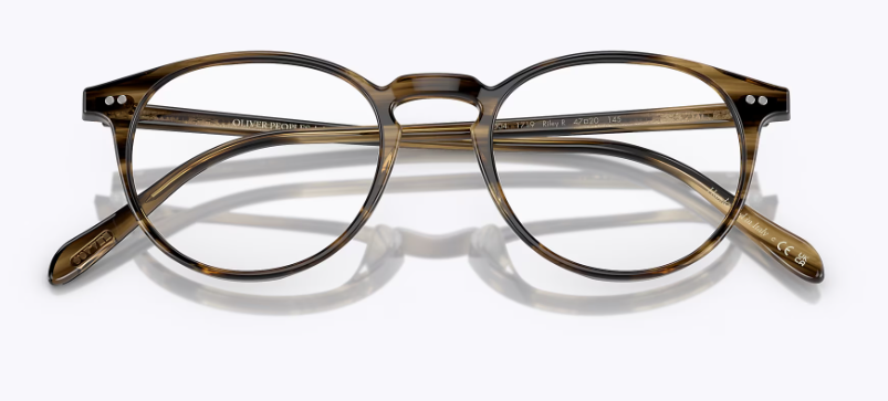 Oliver Peoples Riley-R OV5004 1719 Olive Smoke Round Men's Eyeglasses