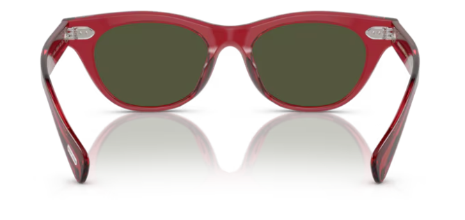 Oliver Peoples Avelin 0OV5541SU 176452 Translucent Red/Green Women's Sunglasses