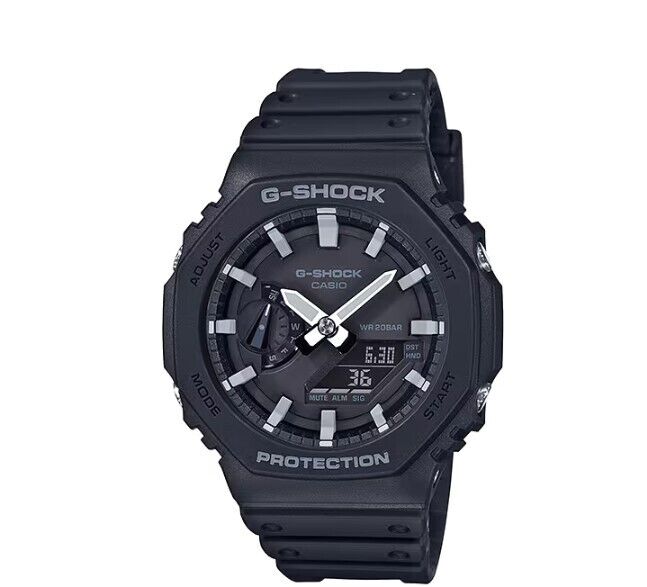 Casio G-Shock  GA-110 Series Analog-Digital Octagonal Black Watch GA2100-1A