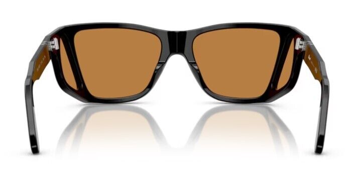 Persol 0PO0009 95/53 Black/Yellow Rectangle Shaped Men's Sunglasses