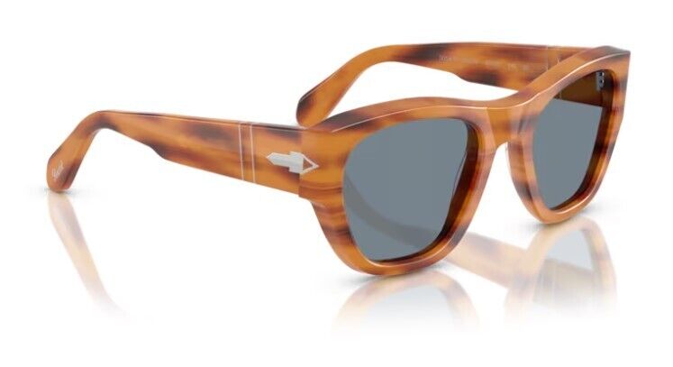 Persol 0PO0054S 960/56 Striped Brown /Light Blue Square Shaped Unisex Sunglasses