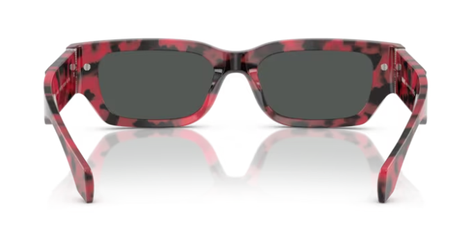 Versace 0VE4465 545787 black-Red Havana/Dark grey Rectangular Men's Sunglasses