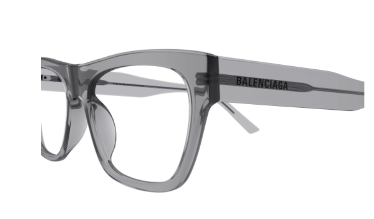 Balenciaga BB0308O 005 Grey Square Men's Eyeglasses