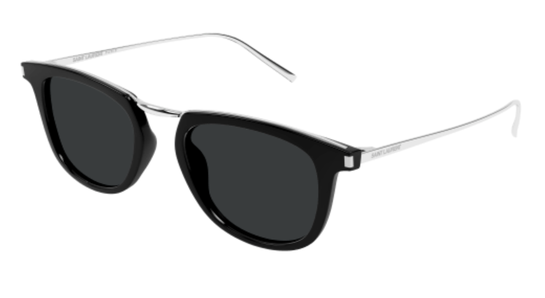 Saint Laurent SL 753 001 Black/Silver-Black Square Men's Sunglasses