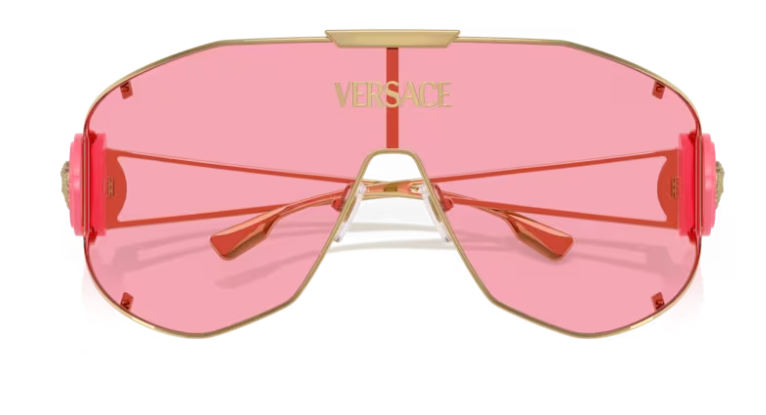 Versace 0VE2268 100284 Gold/Pink Mask Men's Sunglasses