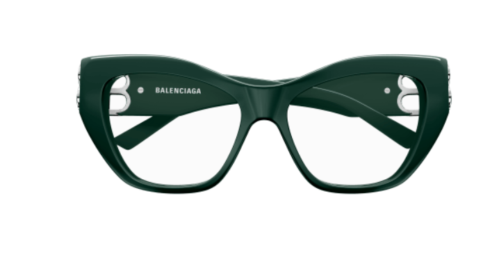 Balenciaga BB0312O 004 Green Cat Eye Women's Eyeglasses