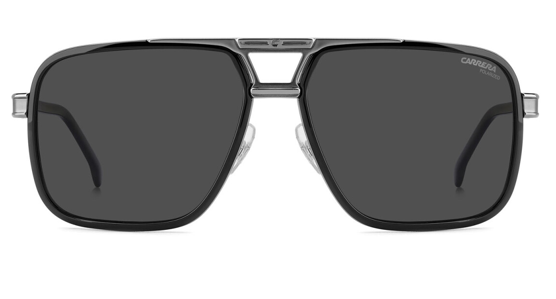 Carrera 1070/S ANS M9Black Ruthenium/Grey Polarized Rectangular Men's Sunglasses