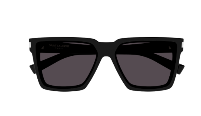 Saint Laurent SL 610 001 Black Oversize Square Men's Sunglasses