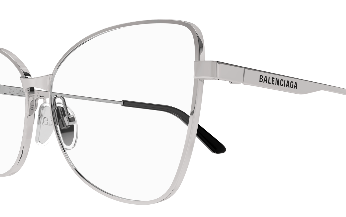 Balenciaga BB0282O 003 Gunmetal Cat eye Men's Eyeglasses