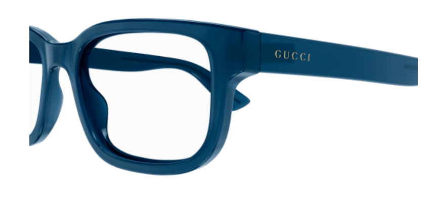 Gucci GG1584O 003 Blue Rectangular Men's Eyeglasses