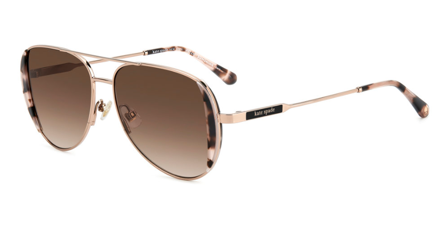 Kate Spade NAVY/G/S 000 Rose Gold Oval Women's Sunglasses