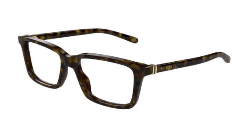 Gucci GG1672O 006 Havana Rectangle Men's Eyeglasses