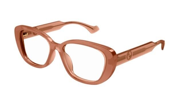 Gucci GG1559OK 003 Brown Rounded Cat Eye Women's Eyeglasses