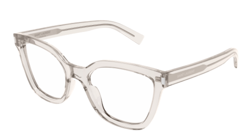 Saint Laurent SL 748 004 Beige Wide Cat Eye Women's Eyeglasses