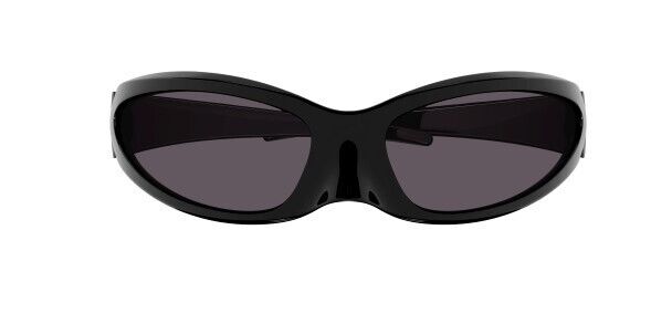 Balenciaga BB0251S 001 Black/Grey Oval Unisex Sunglasses