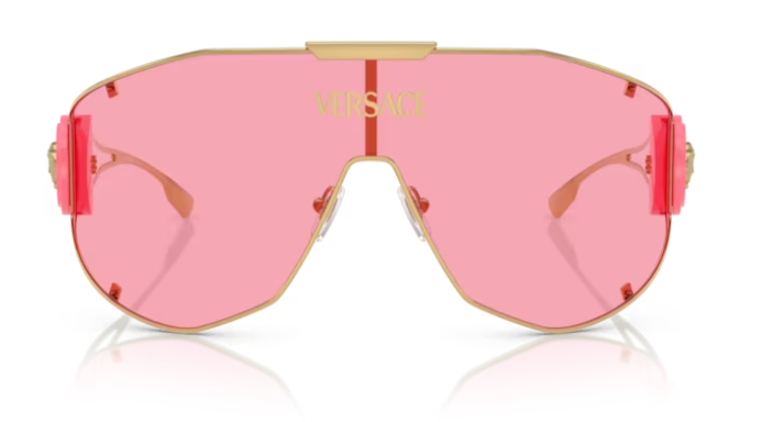 Versace 0VE2268 100284 Gold/Pink Mask Men's Sunglasses