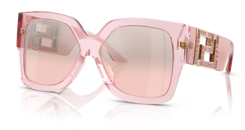 Versace VE4402 54727E Transparent Pink/Light Pink Gradient Women Sunglasses