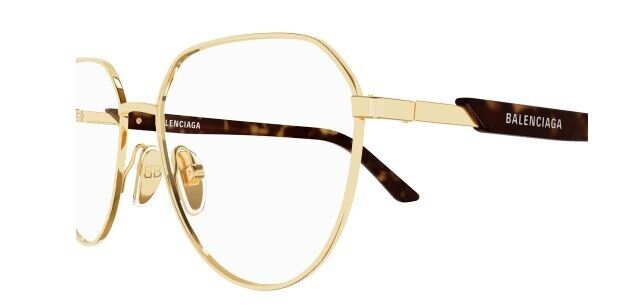 Balenciaga BB0249O 002 Gold Round Men's Eyeglasses