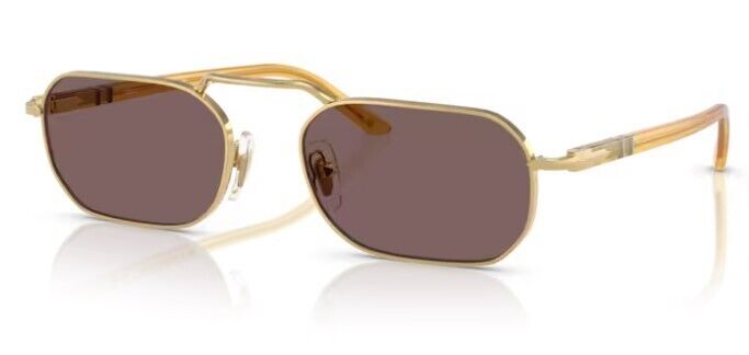 Persol 0PO1020S 112953 Gold /Violet Oval Shape Unisex Sunglasses