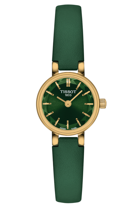 Tissot Lovely  Round Green Dial Green Strap Women Watch T1400093609100