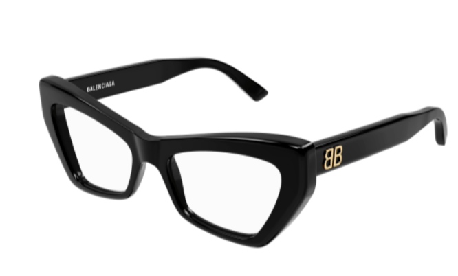 Balenciaga BB0296O 001 Black Square Women's Eyeglasses