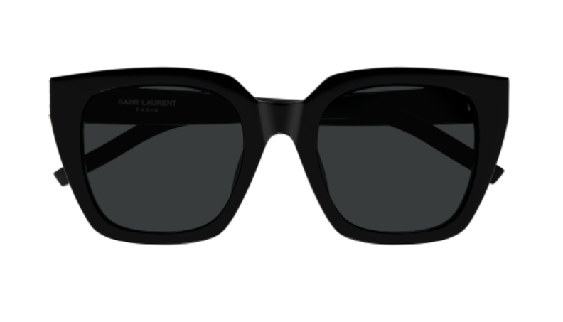 Saint Laurent SL M143/F 001 Black Wide Cat Eye Women's Sunglasses